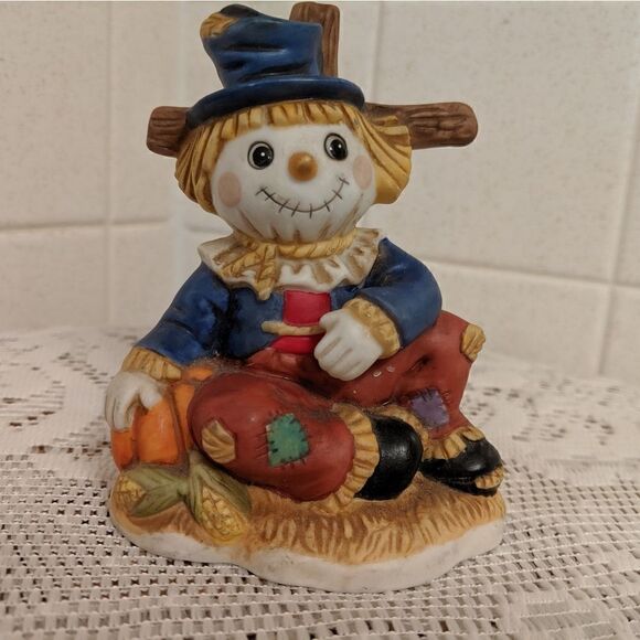 Vintage Home Interiors Scarecrow Figurine Fall Autumn Halloween - Picture 2 of 4